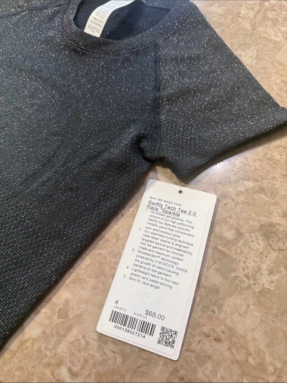 lululemon athletica Sparkle Short Sleeve Tee in Black